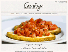 Tablet Screenshot of casalingorestaurant.com